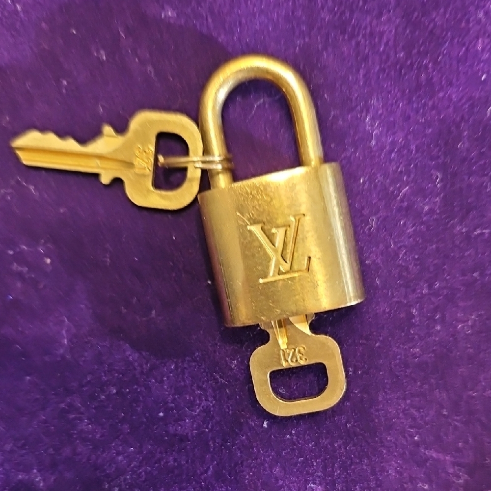 Louis Vuitton Brass Lock and Key Set